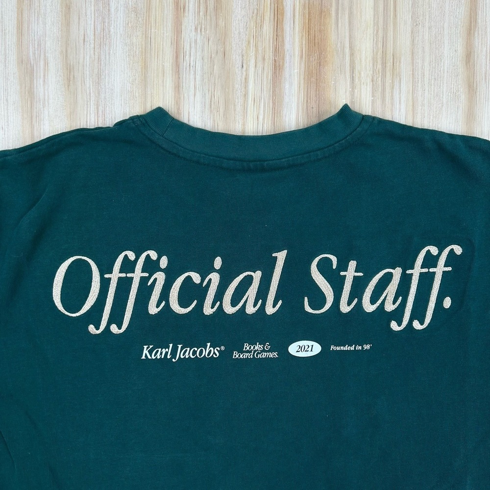 Karl Jacobs Shirt Mens M Books & Board Games Green Staff Event Mr Beast 2021‎
